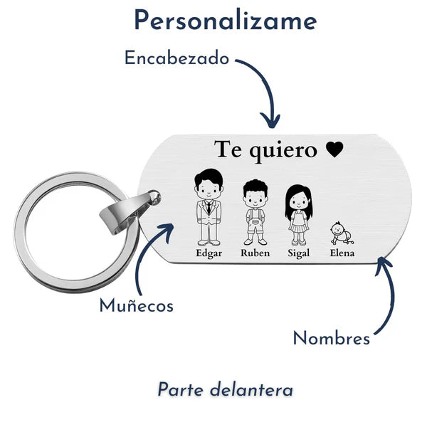 Llavero Personalizado FAMILIA™ (ENTREGA EN 24/72 HORAS).